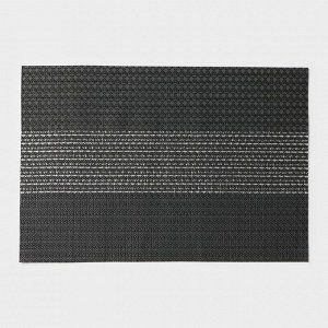 Набор салфеток сервировочных на стол Доляна «Сияние», 4 шт, 45x30 см, цвет чёрный