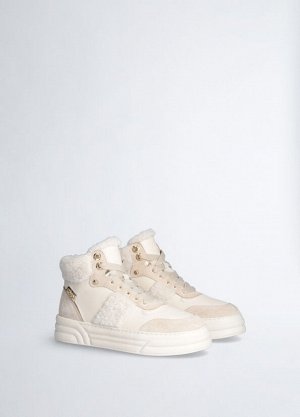 Кожаные баскетбольные кеды с эффектом утеплённых LIU JO Shoes