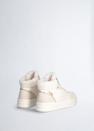 Кожаные баскетбольные кеды с эффектом утеплённых LIU JO Shoes