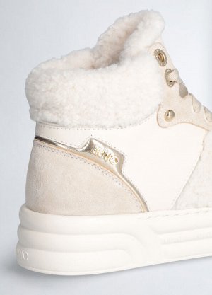 Кожаные баскетбольные кеды с эффектом утеплённых LIU JO Shoes