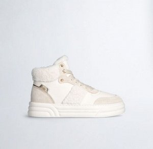 Кожаные баскетбольные кеды с эффектом утеплённых LIU JO Shoes