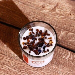 Свеча соевая «7 чакр» с кристаллами, 200 г, Свадхистана