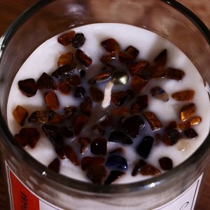 Свеча соевая «7 чакр» с кристаллами, 200 г, Свадхистана