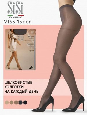 SiSi MISS 15 колготки женские, очень тонкие с классической посадкой и шортиками