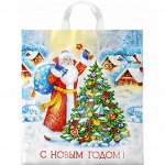 Пакет ПЭ с петлевой ручкой 38х42+6см (40) ПНД (Волшебный момент) НГ Интерпак