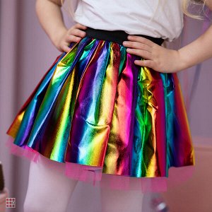 Юбка карнавальная &quot;Единорожка&quot;, нейлон, длина юбки 30 см, разноцветный