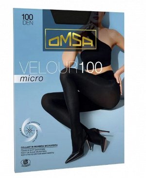 OMSA Velour Micro 100 плотные эластичные колготки женские из мягкой микрофибры