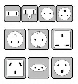Переходник для розетки универсальный 10 в 1 UK, HK, CN, US