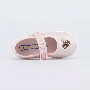 Розовый туфли малодетская Текстиль