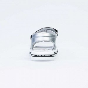 Серебрист. туфли летние дошкольно-школьные Комбинирован.