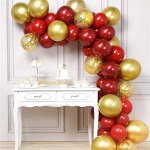 Гирлянда из 98 шаров Красный + Золото