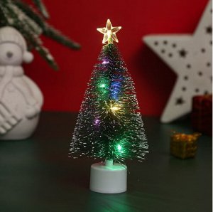 Декоративная елочка со светодиодной гирляндой 17 см