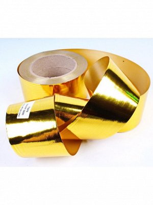Лента металл 6 см х 50 ярд цвет золото М650