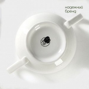 Сахарница BellaTenero, 500 мл, на бамбуковой подставке, фарфор, белая