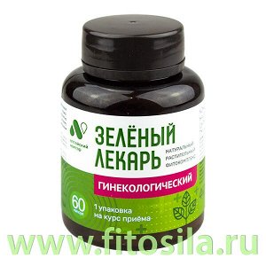 Фитокомплекс Гинекологический Зеленый лекарь ПЭТ банка, капс. 0,47 г №60  "Алтайский нектар"