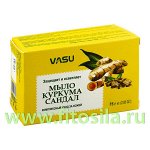 Мыло Куркума и Сандал (Vasu Turmeric &amp; Sandal) 75 гр Trichup