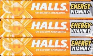 Леденцы Halls апельсин  25г*3шт