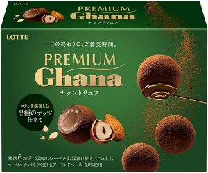 Шоколад ГАНА Премиум трюфель с орехом, Lotte 49г