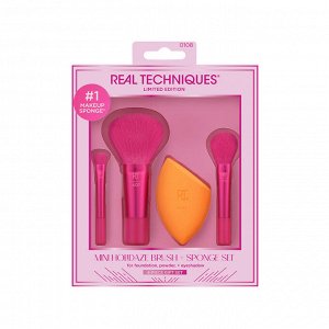 Набор мини-кистей и спонж для макияжа Real Techniques Mini Holidaze Brush + Sponge Set