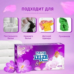 "Rich Perfume SIGNATURE" Концентрированный кондиционер для белья Mystic Rain (для сушильных машин) 40 листов