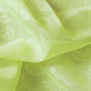 Вуаль Штора вуаль с тиснением листья 200*260 см св.зеленый