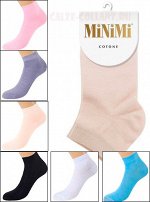 Всесезонные укороченные эластичные женские носки MINI COTONE 1201 из хлопка с комфортной резинкой и кеттельным швом.
