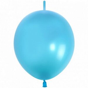 K Шар линколун 12"/30 см, пастель, голубой/Blue (ТМ 512)