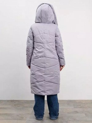 Пальто женское зимнее сирень