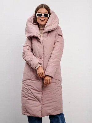 yollochka Пальто женское зимнее серо-розовый