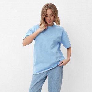 Футболка женская MINAKU OVERSIZE FIT: голубая