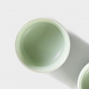 Набор для чайной церемонии керамический «Тясицу», 8 предметов: чайник 120 мл, 4 пиалы 50 мл, салфетка, щипцы, подставка
