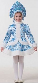 1515 Снегурочка Гжель 32,34,36 р-ры