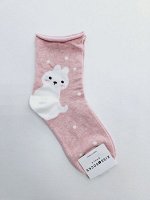 Носки женские, РОЗОВЫЕ, Kiss Socks. Ю. Корея.