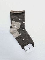 Носки женские, ТЕМНО-СЕРЫЕ, Kiss Socks. Ю. Корея.