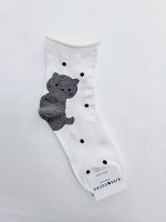 Носки женские, БЕЛЫЕ, Kiss Socks. Ю. Корея.