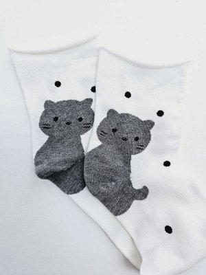 Носки женские, БЕЛЫЕ, Kiss Socks. Ю. Корея.