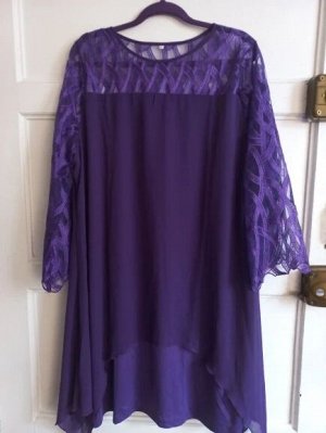 Нарядное платье 52-54-56-58р для статной дамы фиолетовый, синий, черный цвет
