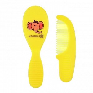 Расчёска детская + массажная щётка для волос, от 0 мес., цвет МИКС