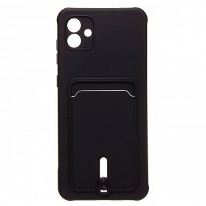 Чехол-накладка - SC304 с картхолдером для "Samsung SM-A045 Galaxy A04" (black)