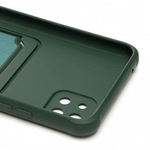 Чехол-накладка - SC304 с картхолдером для "Samsung SM-A226 Galaxy A22s 5G" (dark green) (208722)