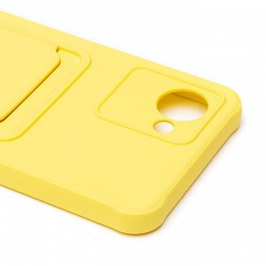 Чехол-накладка - SC304 с картхолдером для "Realme C30" (yellow)