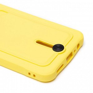 Чехол-накладка - SC304 с картхолдером для "Realme C30" (yellow)