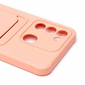 Чехол-накладка - SC304 с картхолдером для "Tecno Spark 8c/Spark Go (2022)" (light pink)