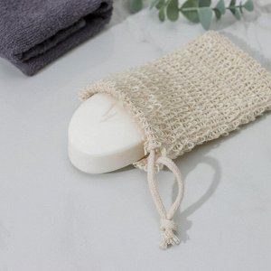 Мочалка-мешочек из сизаля, для вкладывания мыла, 10×14 см