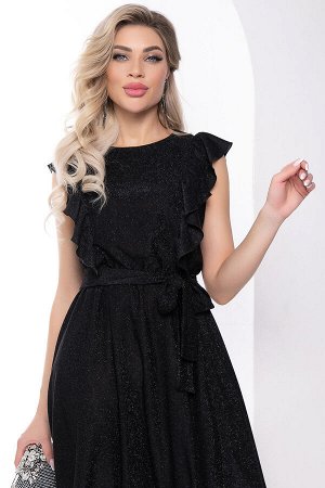 Платье "Аурелия" (мерцающий черный) П8003