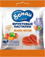 «HIPPO BONDI &amp; FRIENDS», фруктовые пастилки «Яблоко-персик», 30г