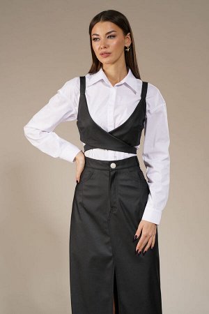 Топ Топ Kivviwear 415102 черный 
Состав: ПЭ-50%; ПУ-50%;
Сезон: Осень-Зима
Рост: 170

Топ из искусственной кожи на подкладке - это модная и современная вещь, которая подойдет для тех, кто любит экспе