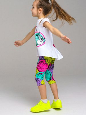 Play today Комплект трикотажный для девочек: фуфайка (футболка), брюки (легинсы)
