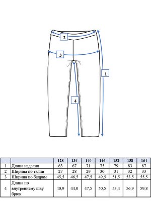Брюки трикотажные для девочек
