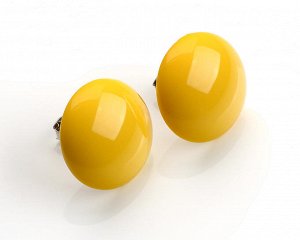 Серьги "Пуговки" (гвоздики) (большие) PR0503(1)желтый